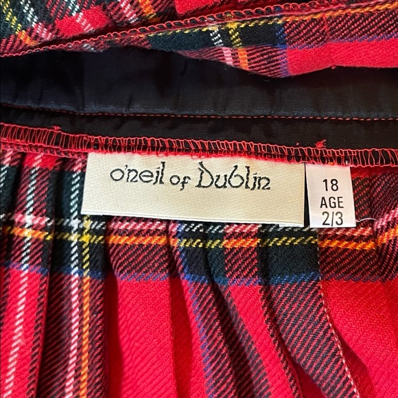 O’Neil of Dublin red plaid skirt vest dress - Picture 4 of 5